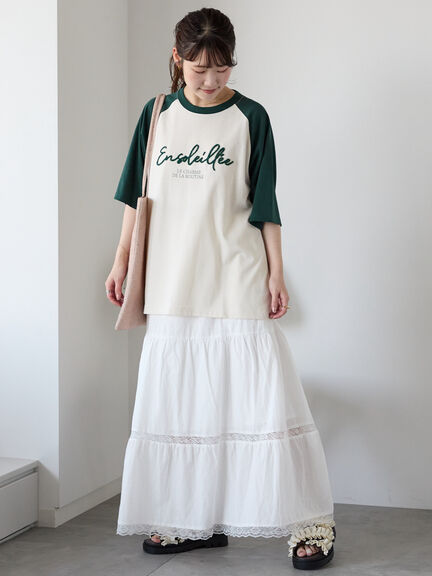 歯ブラシ刺繍ラグランT（オフホワイト/チャコールグレー/ブルー/キナリ）｜ehka sopo（エヘカソポ）通販