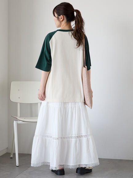 歯ブラシ刺繍ラグランT（オフホワイト/チャコールグレー/ブルー/キナリ）｜ehka sopo（エヘカソポ）通販