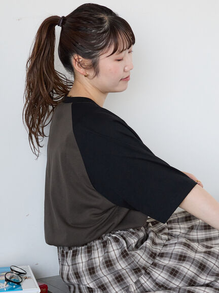 歯ブラシ刺繍ラグランT（オフホワイト/チャコールグレー/ブルー/キナリ）｜ehka sopo（エヘカソポ）通販