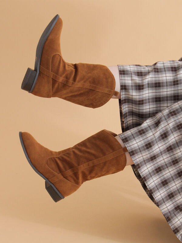 ブラウンレザーウエスタンブーツ　本革　アメリカ ウエスタンブーツ ブラウン レザー メンズ ビンテージ｜Yahoo!フリマ