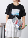 ニュアンスフォトTシャツ（ブラック）｜ehka sopo（エヘカソポ）通販