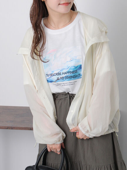 ニュアンスフォトTシャツ（オフホワイト/グレー/ブラック）｜ehka sopo（エヘカソポ）通販
