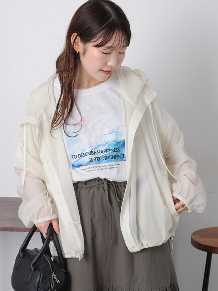 ニュアンスフォトTシャツ（オフホワイト/グレー/ブラック）｜ehka sopo（エヘカソポ）通販