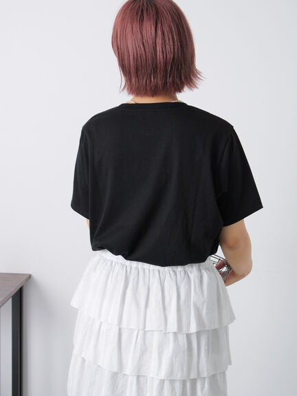 ニュアンスフォトTシャツ（オフホワイト/グレー/ブラック）｜ehka sopo（エヘカソポ）通販