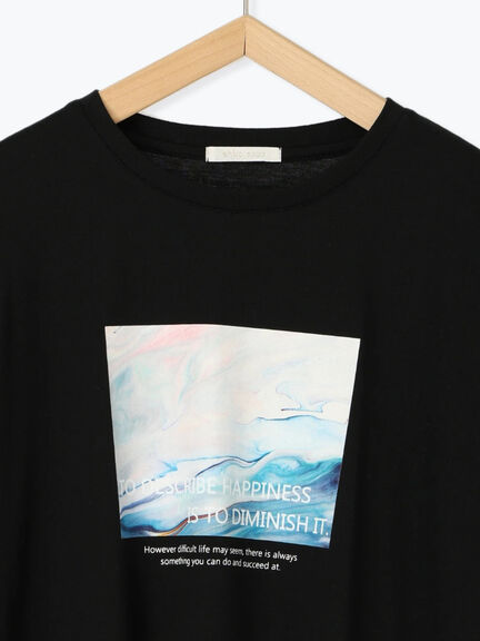 ニュアンスフォトTシャツ（オフホワイト/グレー/ブラック）｜ehka sopo（エヘカソポ）通販