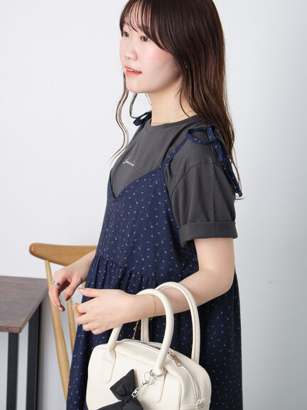 ロゴ刺繍Tシャツ（オフホワイト/チャコールグレー/イエロー）｜ehka sopo（エヘカソポ）通販