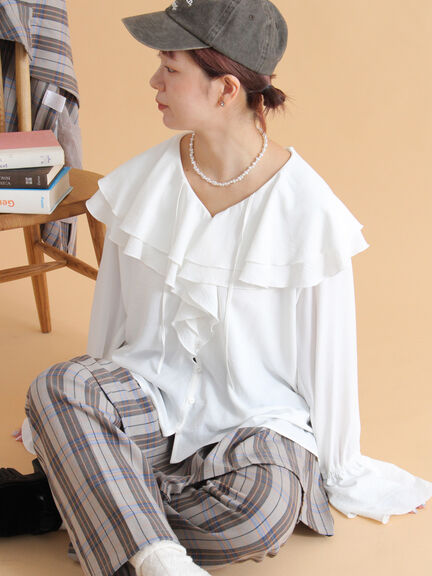 シャツ・ブラウス(ホワイト/白系)｜ehka sopo（エヘカソポ）公式通販