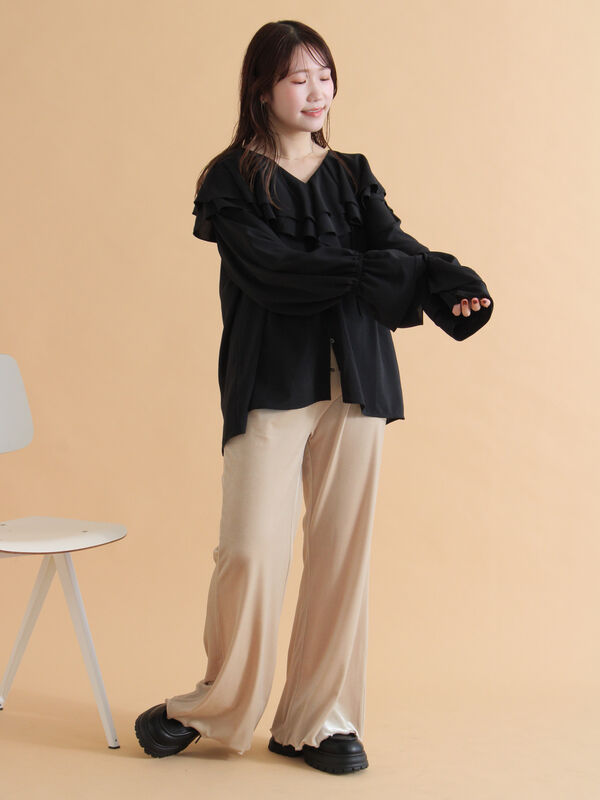 yuuka様　専用 ラッフルデザインブラウス/YECCA VECCA（イェッカ ヴェッカ）の