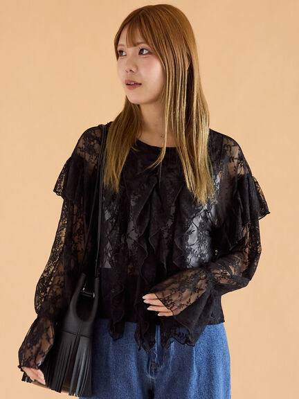 トムトム★新品★ehka sopo★バンドカラータック⁺ゆったりブラウス シャツ・ブラウス｜ehka sopo（エヘカソポ）公式通販