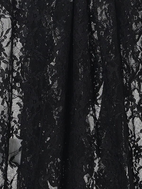 セール】 総レースフリルブラウス（オフホワイト/ブラック/キナリ