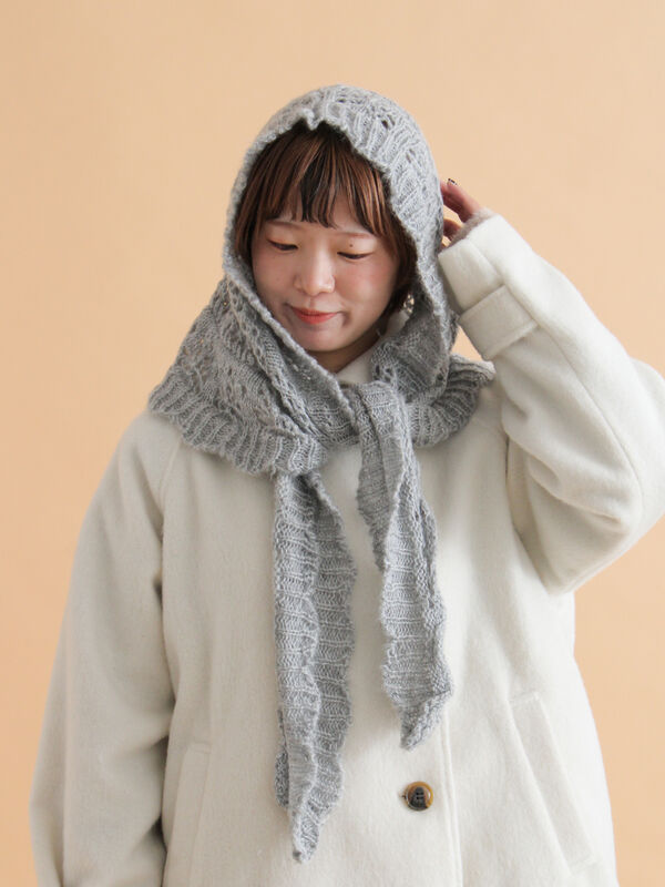 セール】 ニットストール（グレー/キャメル/キナリ/アクセサリー