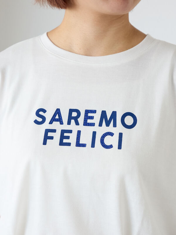 セール】 ホットフィットロゴTシャツ（オフホワイト/グレー