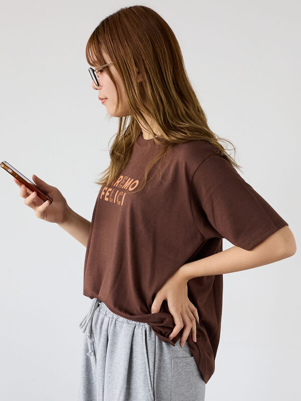 セール】 ホットフィットロゴTシャツ（オフホワイト/グレー