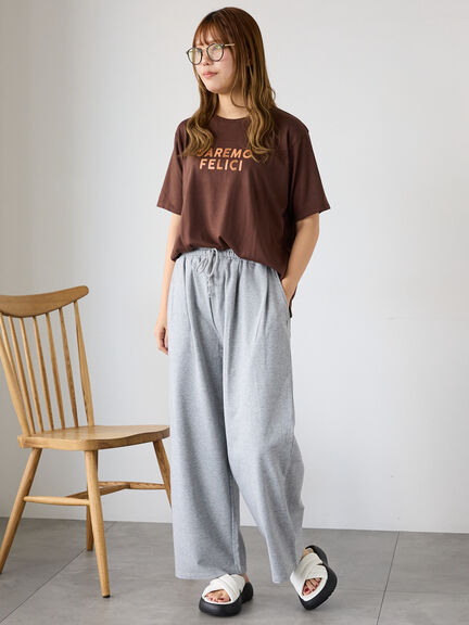 ホットフィットロゴTシャツ（オフホワイト/グレー/チャコールグレー/ブラウン）｜ehka sopo（エヘカソポ）通販