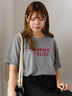 ホットフィットロゴTシャツ（オフホワイト/グレー/チャコールグレー/ブラウン）｜ehka sopo（エヘカソポ）通販