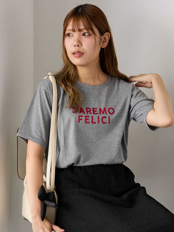 tシャツ ホットフィットロゴTシャツ レディース セール】 ホットフィットロゴTシャツ（オフホワイト/グレー