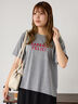 ホットフィットロゴTシャツ（オフホワイト/グレー/チャコールグレー/ブラウン）｜ehka sopo（エヘカソポ）通販