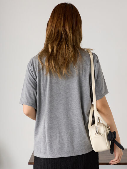 ホットフィットロゴTシャツ（オフホワイト/グレー/チャコールグレー/ブラウン）｜ehka sopo（エヘカソポ）通販