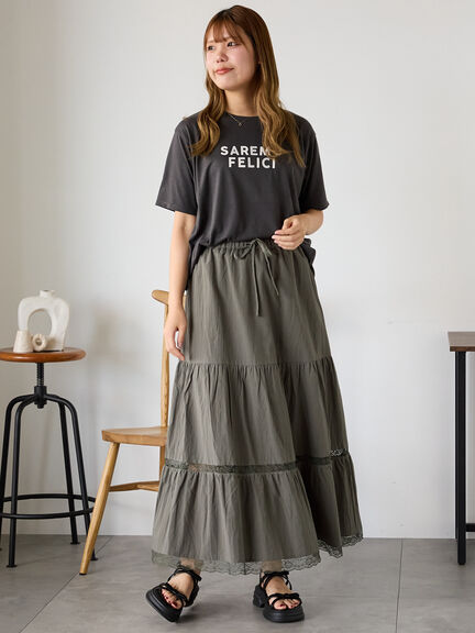 ホットフィットロゴTシャツ（オフホワイト/グレー/チャコールグレー/ブラウン）｜ehka sopo（エヘカソポ）通販