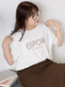 ◎発泡ロゴTシャツ（オフホワイト/グレー/チャコールグレー/ベージュ）｜ehka sopo（エヘカソポ）通販