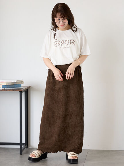 ◎発泡ロゴTシャツ（オフホワイト/グレー/チャコールグレー/ベージュ）｜ehka sopo（エヘカソポ）通販