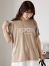 ◎発泡ロゴTシャツ（オフホワイト/グレー/チャコールグレー/ベージュ）｜ehka sopo（エヘカソポ）通販