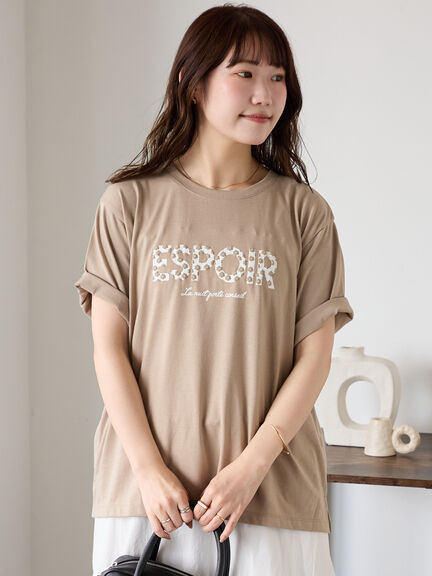 ◎発泡ロゴTシャツ（オフホワイト/グレー/チャコールグレー/ベージュ）｜ehka sopo（エヘカソポ）通販