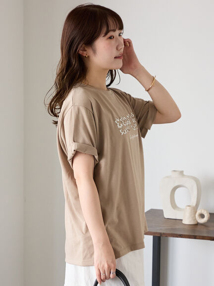 ◎発泡ロゴTシャツ（オフホワイト/グレー/チャコールグレー/ベージュ）｜ehka sopo（エヘカソポ）通販