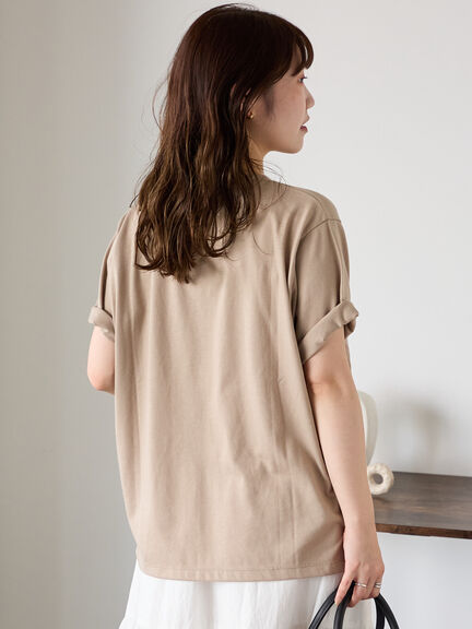 ◎発泡ロゴTシャツ（オフホワイト/グレー/チャコールグレー/ベージュ）｜ehka sopo（エヘカソポ）通販