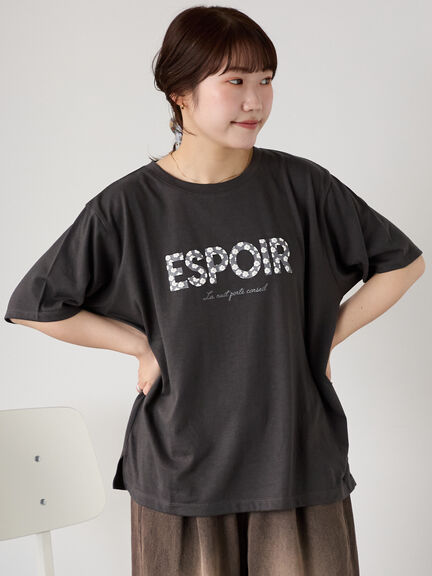 ◎発泡ロゴTシャツ（オフホワイト/グレー/チャコールグレー/ベージュ）｜ehka sopo（エヘカソポ）通販