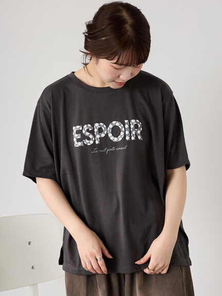 ◎発泡ロゴTシャツ（オフホワイト/グレー/チャコールグレー/ベージュ）｜ehka sopo（エヘカソポ）通販