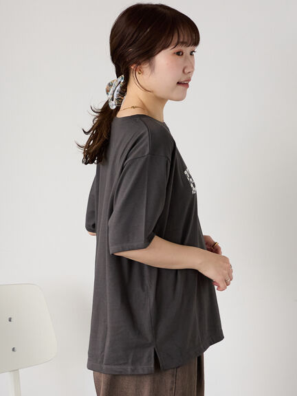 ◎発泡ロゴTシャツ（オフホワイト/グレー/チャコールグレー/ベージュ）｜ehka sopo（エヘカソポ）通販