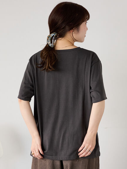 ◎発泡ロゴTシャツ（オフホワイト/グレー/チャコールグレー/ベージュ）｜ehka sopo（エヘカソポ）通販