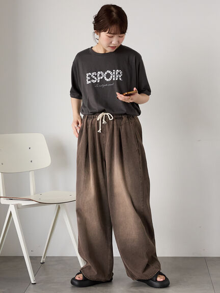 ◎発泡ロゴTシャツ（オフホワイト/グレー/チャコールグレー/ベージュ）｜ehka sopo（エヘカソポ）通販
