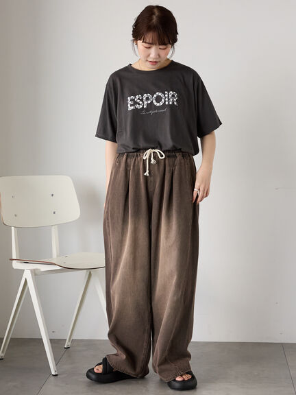 ◎発泡ロゴTシャツ（オフホワイト/グレー/チャコールグレー/ベージュ）｜ehka sopo（エヘカソポ）通販