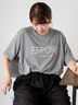 ◎発泡ロゴTシャツ（オフホワイト/グレー/チャコールグレー/ベージュ）｜ehka sopo（エヘカソポ）通販