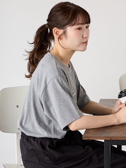 ◎発泡ロゴTシャツ（オフホワイト/グレー/チャコールグレー/ベージュ）｜ehka sopo（エヘカソポ）通販