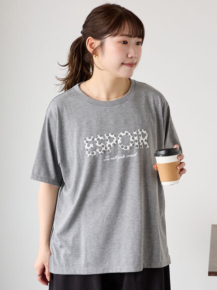 ◎発泡ロゴTシャツ（オフホワイト/グレー/チャコールグレー/ベージュ）｜ehka sopo（エヘカソポ）通販