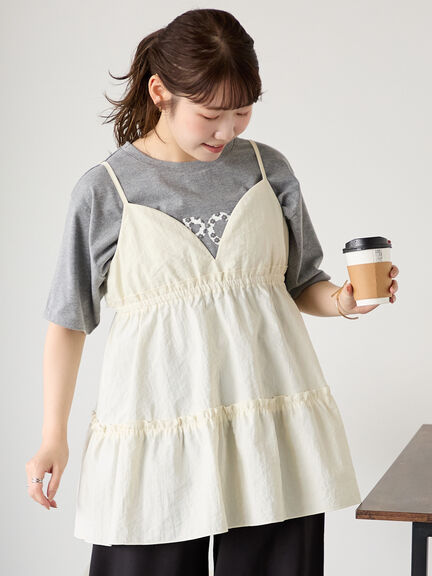 ◎発泡ロゴTシャツ（オフホワイト/グレー/チャコールグレー/ベージュ）｜ehka sopo（エヘカソポ）通販