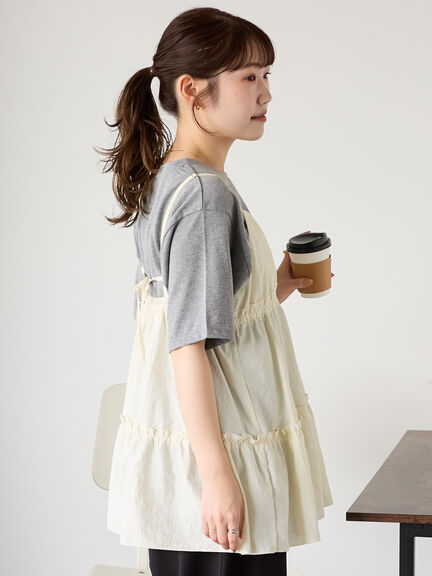 ◎発泡ロゴTシャツ（オフホワイト/グレー/チャコールグレー/ベージュ）｜ehka sopo（エヘカソポ）通販