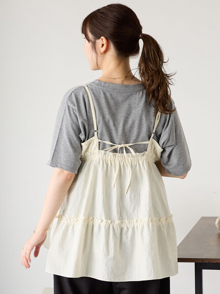 ◎発泡ロゴTシャツ（オフホワイト/グレー/チャコールグレー/ベージュ）｜ehka sopo（エヘカソポ）通販