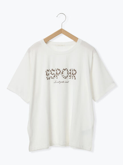 ◎発泡ロゴTシャツ（オフホワイト/グレー/チャコールグレー/ベージュ）｜ehka sopo（エヘカソポ）通販