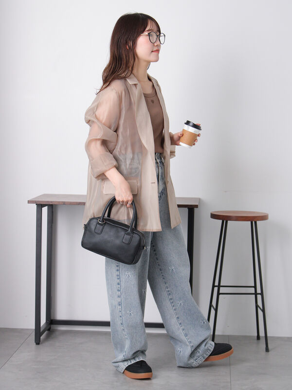 セール】 ◎シアーテーラードジャケット（グレー/ベージュ/サックス