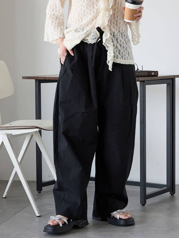 セール】 コクーンイージーパンツ（ブラック/ベージュ/ブラウン