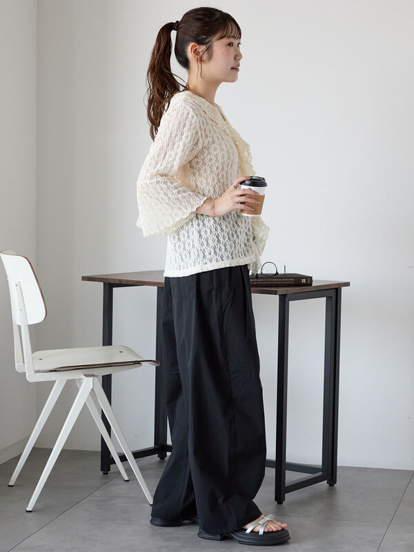 セール】 コクーンイージーパンツ（ブラック/ベージュ/ブラウン