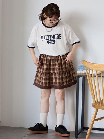 リンガーTシャツ（オフホワイト/チャコールグレー/モカ/キナリ）｜ehka sopo（エヘカソポ）通販