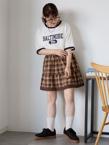 リンガーTシャツ（オフホワイト/チャコールグレー/モカ/キナリ）｜ehka sopo（エヘカソポ）通販