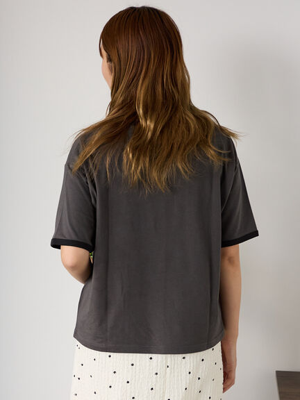 リンガーTシャツ（オフホワイト/チャコールグレー/モカ/キナリ）｜ehka sopo（エヘカソポ）通販