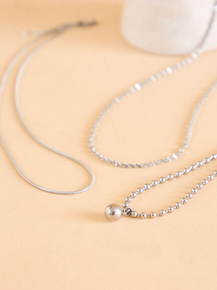 ボールチェーンネックレス（シルバー）｜ehka sopo（エヘカソポ）通販