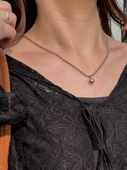 ボールチェーンネックレス（シルバー）｜ehka sopo（エヘカソポ）通販